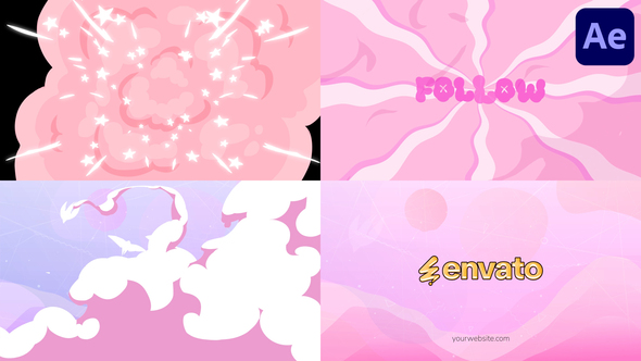 Smoke Clouds Logo for After Effects Logo Stings template preview