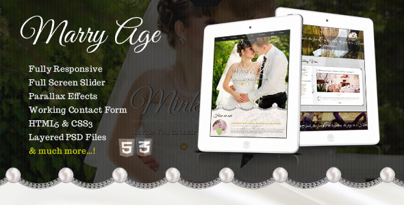 Marry Age - Responsive One Page Wedding Template