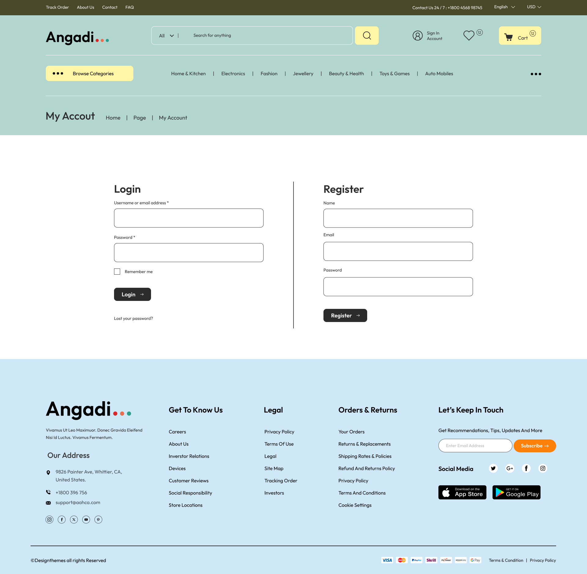 Angadi Grocery, Multi-Vendor Marketplace eCommerce Figma