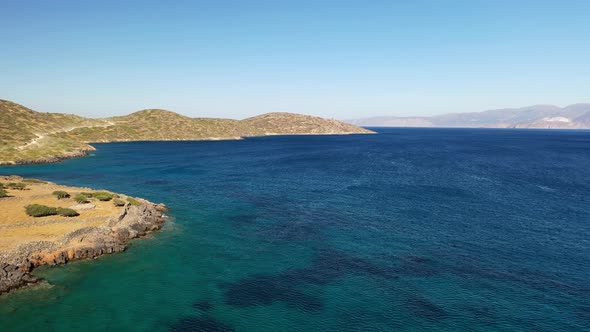 Panorama of Spinalonga Island - Island of Lepers, Crete, Greece