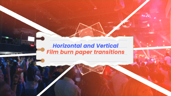 Film Burn Paper Transitions Elements template preview