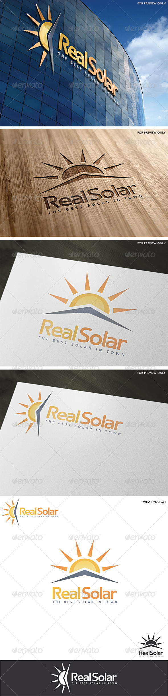 Solar Logo Template v2 - Abstract Logo Templates