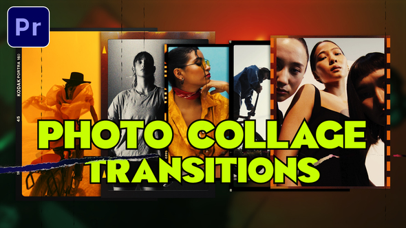 Photo Collage Transitions (MOGRT) Premiere Pro template preview