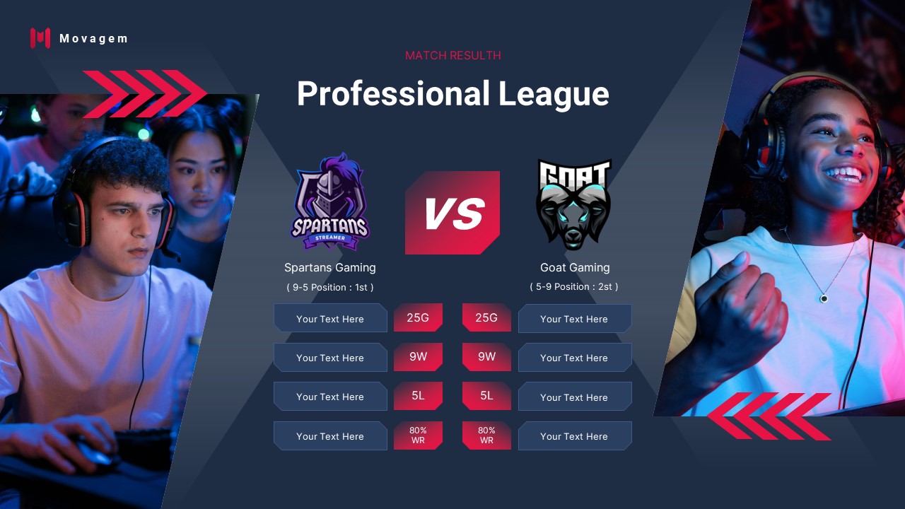 Movagem - Esports Gaming PowerPoint Template, Presentation Templates