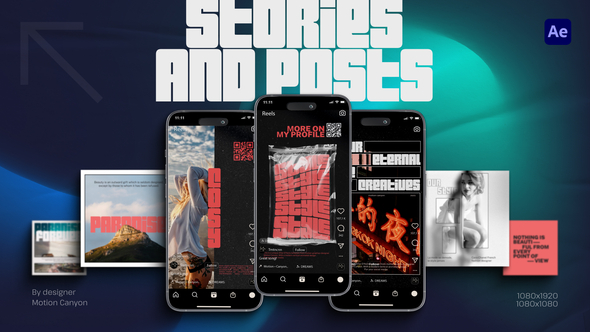 Bauhaus Stories And Posts Titles template preview