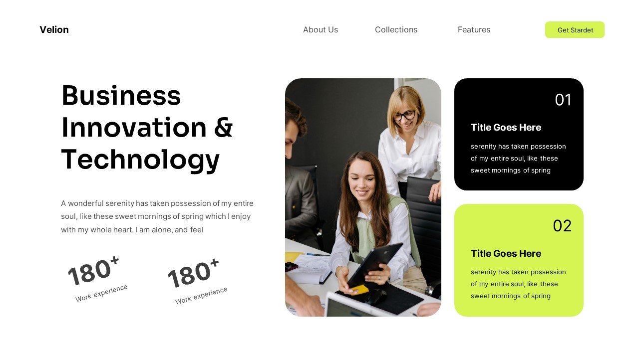 Velion Black Yellow Modern Pitch Deck PowerPoint, Presentation Templates