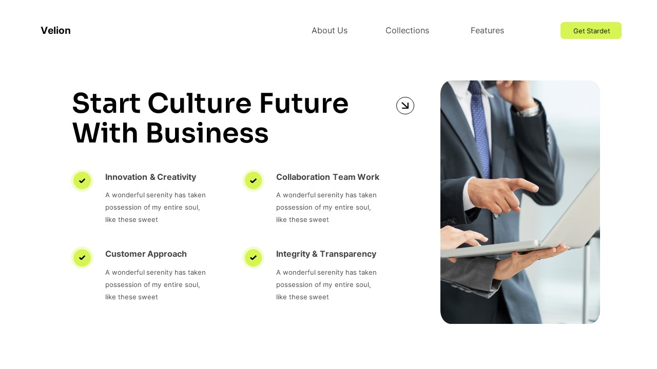 Velion Black Yellow Modern Pitch Deck PowerPoint, Presentation Templates