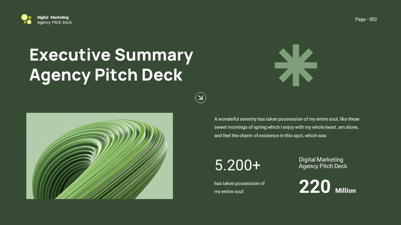 Noba Green Marketing Agency Pitch Deck PowerPoint, Presentation Templates