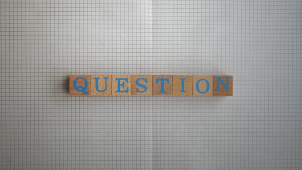 Question Wooden Letters Stop Motion