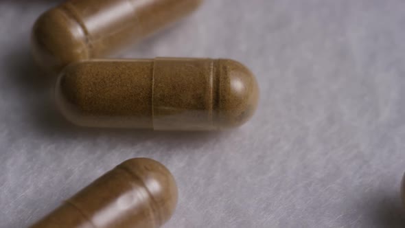 Rotating stock footage shot of vitamins and pills - VITAMINS 0125 alt
