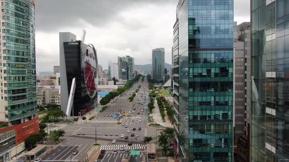 Korea Seoul Samseong Dong Coex Road Traffic City Landscape