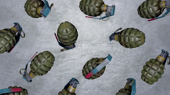 Rotation, levitation of standard timed fuze hand grenades alt