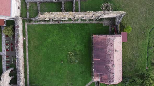 Church Ruins Aerial View  alt