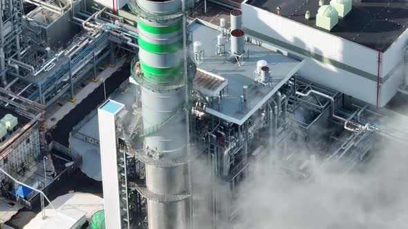 Thermal power station during sunset alt