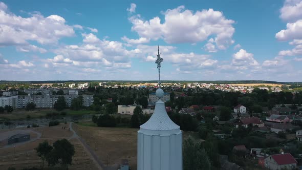 Flight of the Camera Over the Catholic Church in Eastern Europe