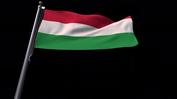 Hungary Flag With Alpha Channel  4K alt