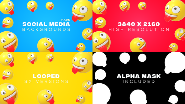 Crazy Emojis Frame Backdrops Pack