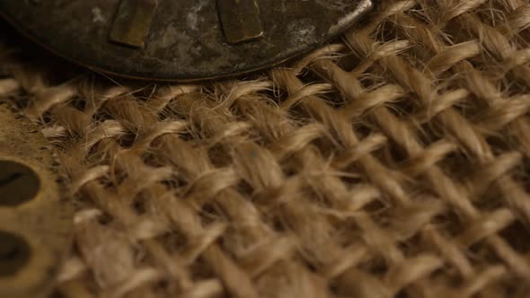 Rotating stock footage shot of antique and weathered watch faces - WATCH FACES 020 alt