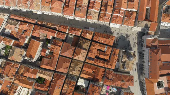 Aerial View of Old Town of Dubrovnik