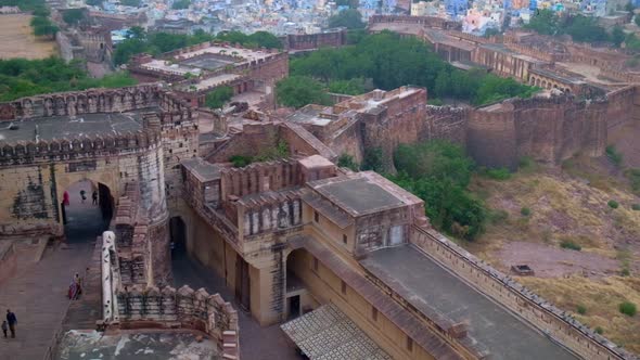 Houses and Roofs of Famous Jodhpur the Blue City Aerial View From Mehrangarh Fort Rajasthan India alt