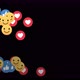 social media emoji with black screen - VideoHive Item for Sale