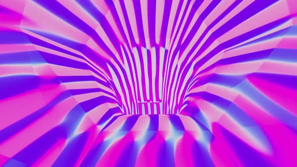 Abstract NEON PINK AND BLUE rainbow tunnel