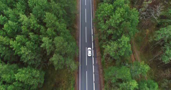 The Car Drives on the Track