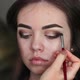 Makeup Artist Paints the Eyelids of a Girl Model - VideoHive Item for Sale