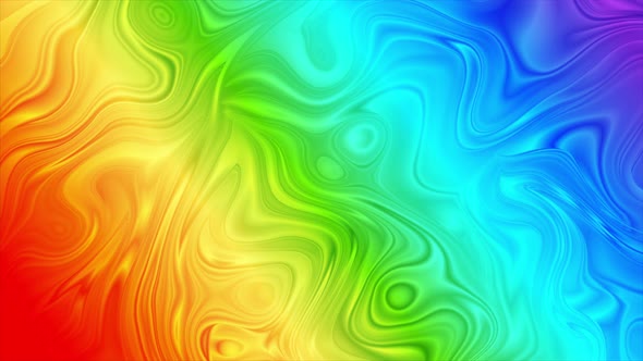 Colorful Rainbow Abstract Glossy Liquid Waves