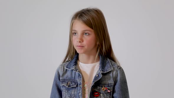 Cute Child Posing in the Photo Studio