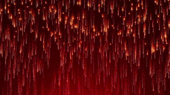Red Particle rain VJ loop, Motion background visual for Led Concert Parties alt