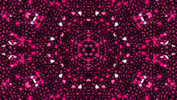 Bright abstract light governing red color, kaleidoscope