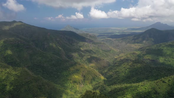 Topdown Aerial View of the gorgeMauritius Near the River Gorge National Park alt