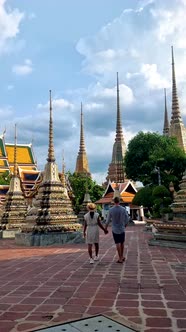 Wat Pho the Temple of the Reclining Buddha the Royal Temple in Capital City Bangkok Thailand alt