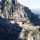 Panorama of famous mountain range of Spain: popular historical sightseeing in gorge at sunny day - VideoHive Item for Sale