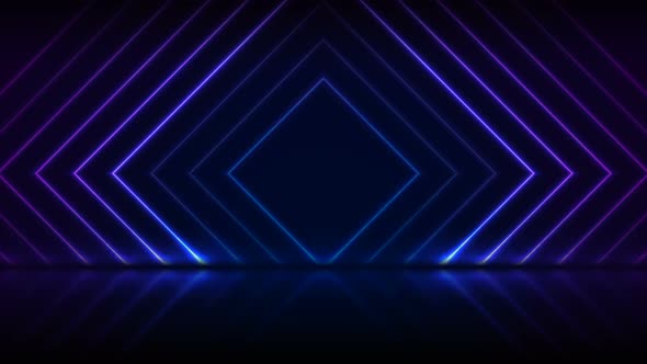 Blue Purple Neon Laser Squares