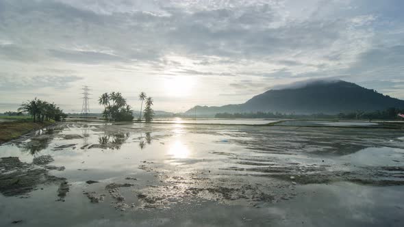 Sunrise reflection Cherok Tokkun Hill. alt