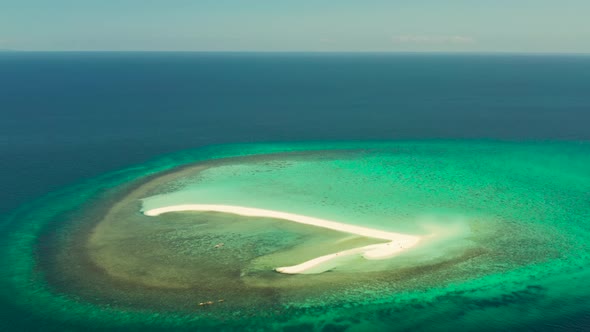Tropical Island with Sandy Beach. Camiguin, Philippines alt
