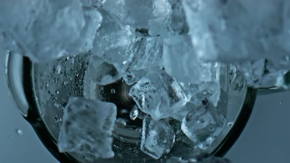 Closeup Blender Crushing Ice Top View alt