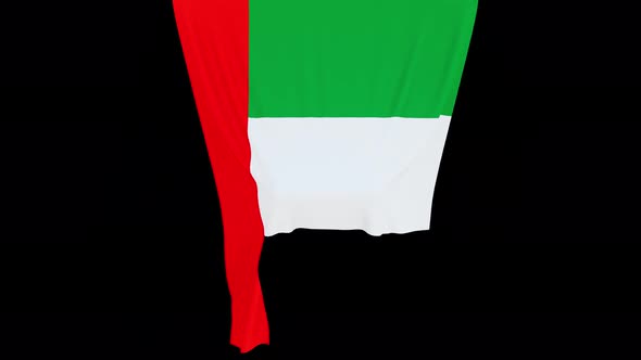 The piece of cloth falls with the flag of the United Arab Emirates to cover the product alt