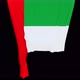 The piece of cloth falls with the flag of the United Arab Emirates to cover the product - VideoHive Item for Sale