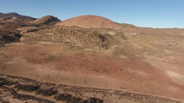 Aerial view of the arid, mountainous region of the Northern Cape, South Africa alt