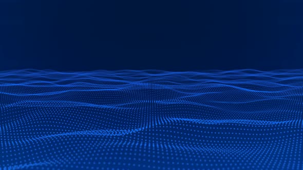 Blue color particle wave animated background alt