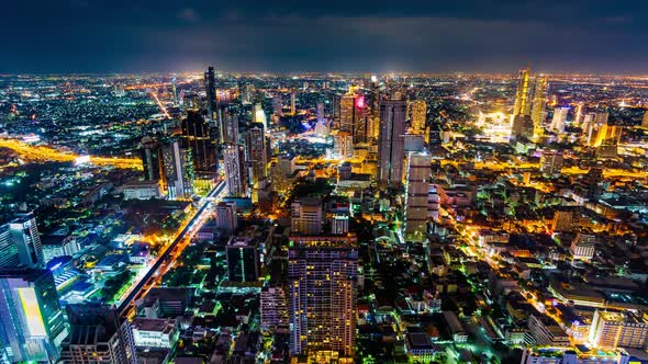time lapse of Bangkok city at night, Thailand alt