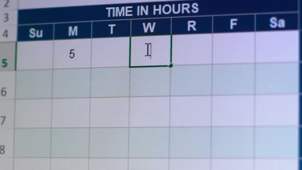 Typing Shift Work Hours in Daily Report Online, Flexible Schedule in Freelance alt
