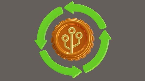 3D Animation of Crypto Market Capitalization Value alt