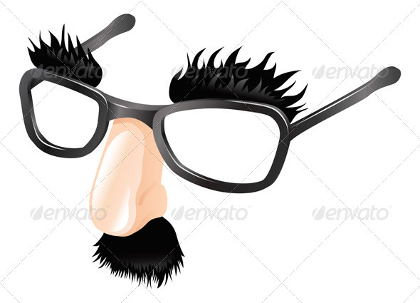 Funny disguise illustration