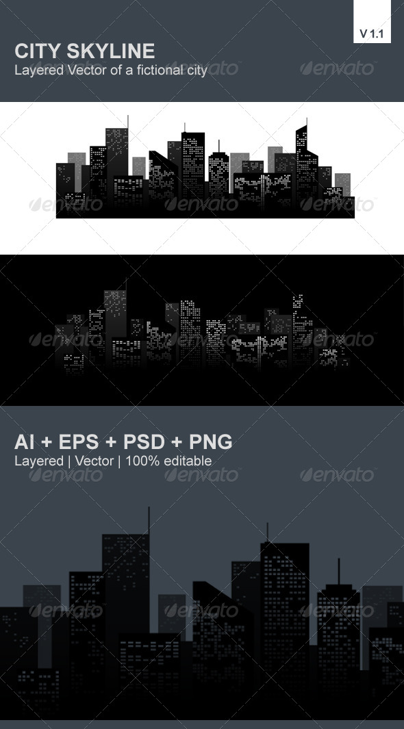 City Skyline - Buildings Objects