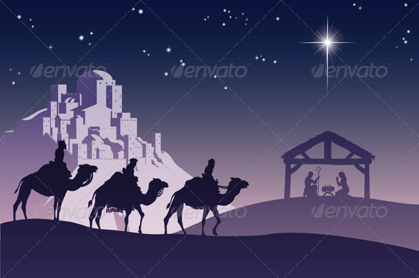 Christian Christmas Nativity Scene - Christmas Seasons/Holidays