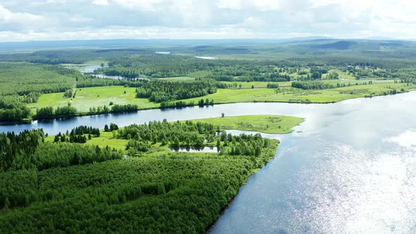 Finland Lapland Nature River Valley Summer